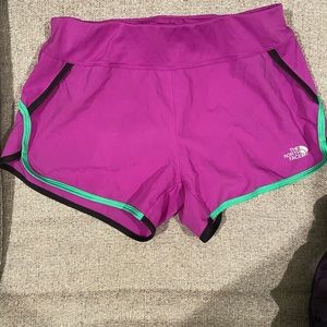 Purple north face gym shorts size medium